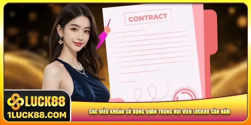 Các điều khoản sử dụng quan trọng hội viên Luck88 cần nắm